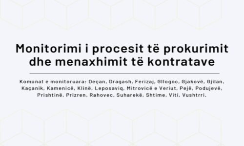 Monitorimi i procesit të prokurimit dhe menaxhimi i kontratave