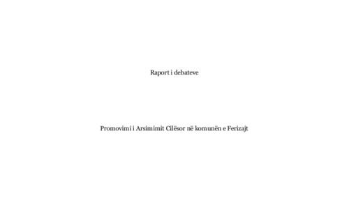 Promovimi i Arsimimit Cilësor në komunën e Ferizajt